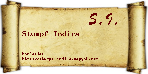 Stumpf Indira névjegykártya